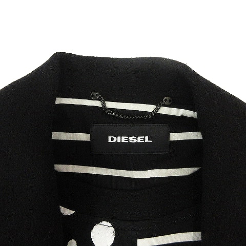 ディーゼル DIESEL Pコート ジャケット メルトン 裏地 ドット ボーダー 