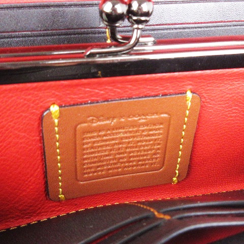 新品☆限定品☆コーチ×ディズニー☆長財布☆ミッキー マウス☆本革☆レッド 赤 COACH（コーチ） 長財布 ☆COACH☆ アコーディオン ウォレット アイス