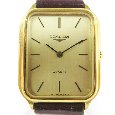 ロンジン LONGINES スクエア 腕時計 アナログ クオーツ 717 SWISS 4472 