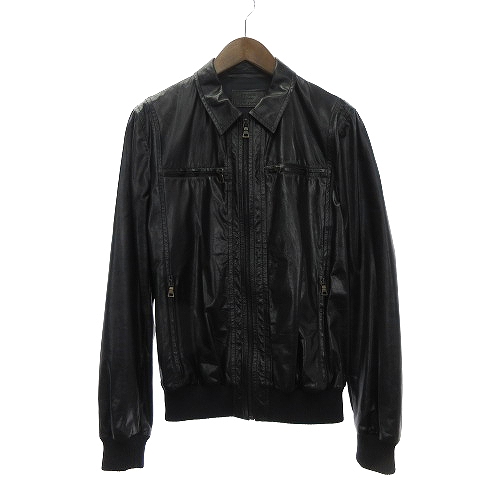 PRADA】プラダ レザージャケット ライダース 撮さ 