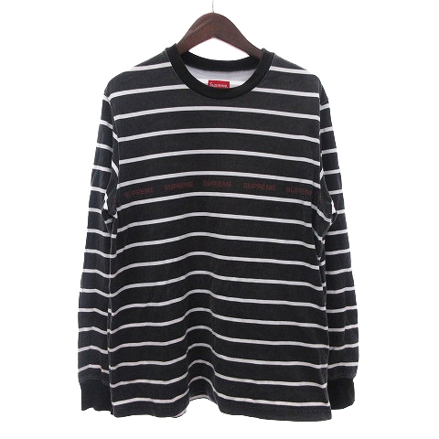 シュプリーム SUPREME 19SS Printed Stripe Pique L/S Top ロンT 長袖 