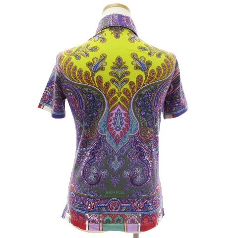 エトロ ETRO ポロシャツ カットソー 半袖 ペイズリー柄 ストレッチ 総  
