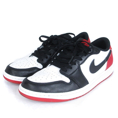 Jordan エアジョーダン ローカットスニーカー ブラック/レッド/ホワイト NIKE ナイキ AIR JORDAN 1 RETRO エアジョーダン1 ブラックトゥ