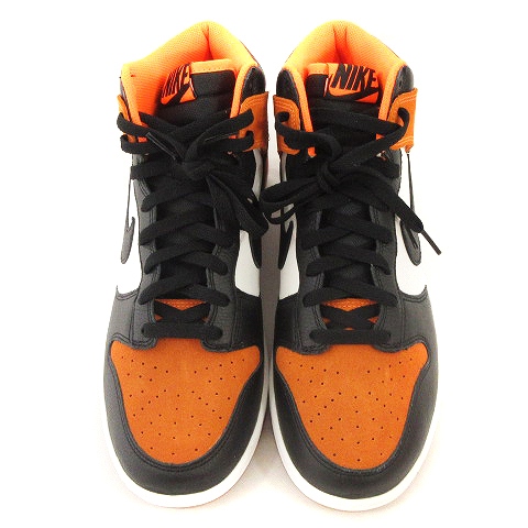 Nike Dunk High 黒/オレンジ スニーカー ステッカーシート付き 【公式