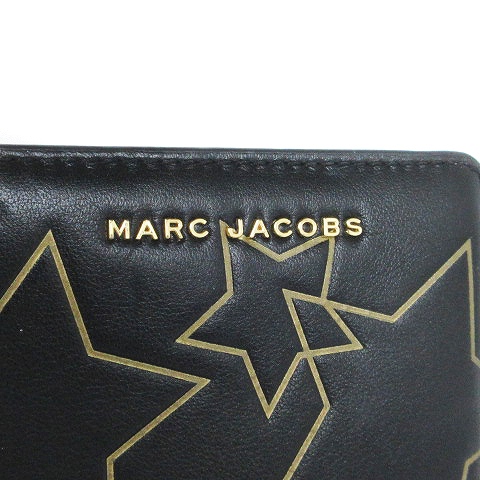 マークジェイコブス　星柄 二つ折り財布 ブラック マークジェイコブス MARC JACOBS 二つ折り財布 小銭入れ 札入れ