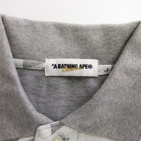 A BATHING APE　ポロシャツ スター柄 前橋カラー BAPE スター ポロシャツ Lサイズ a bathing ape BAPE sta エイプ