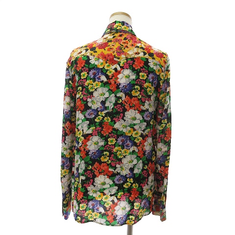グッチ GUCCI 美品 ボウタイシャツ ブラウス 長袖 シルク