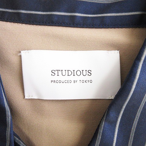 ステュディオス STUDIOUS フライフロントクレリックシャツ カジュアル
