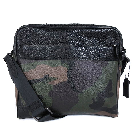 コーチ COACH ショルダーバッグ チャールズ カメラ PVC レザー ロゴ型 