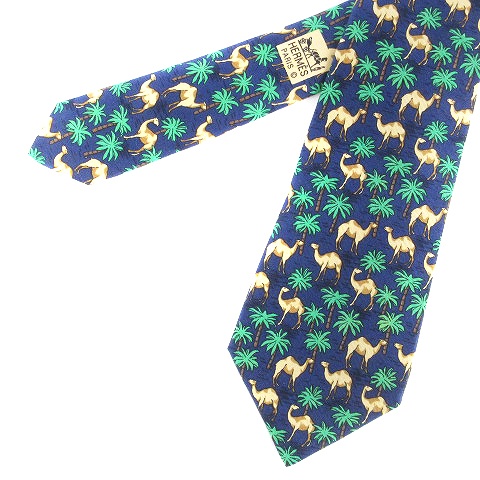 エルメス HERMES ネクタイ シルク100％ レギュラータイ ラクダ