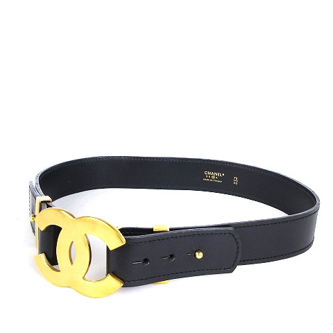 シャネル CHANEL 96A ヴィンテージ ベルト ココマーク バックル ハトメ 