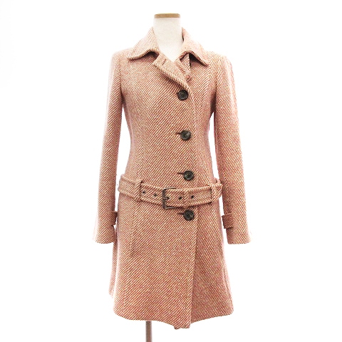 バーバリーブルーレーベル BURBERRY BLUE LABEL ツイードコート ベルト 