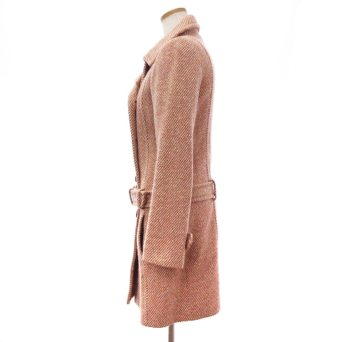 バーバリーブルーレーベル BURBERRY BLUE LABEL ツイードコート ベルト 