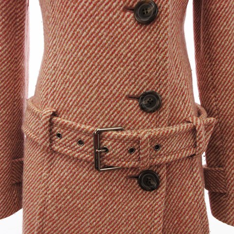 バーバリーブルーレーベル BURBERRY BLUE LABEL ツイードコート ベルト