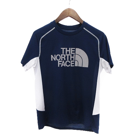 ノースフェイス 半袖Tシャツ メンズ M ブルー青 プリントロゴ 美品 ザノースフェイス THE NORTH FACE カラフルロゴティー Tシャツ