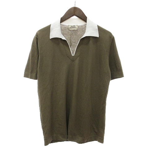 HERMES エルメス 半袖 ポロシャツ スキッパー XSサイズ