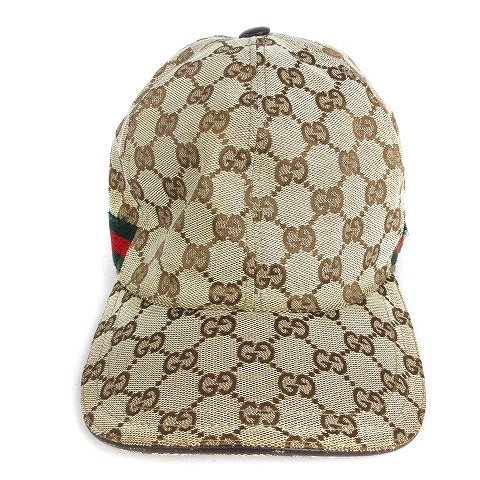 グッチ GUCCI ベースボールキャップ 帽子 ベルクロ シェリーライン GG 