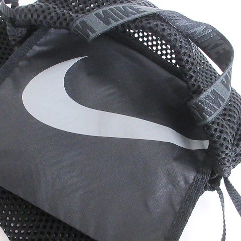 美品 ナイキ エッセンシャル ジムサック ナップサック メッシュ 黒 ブラック emmi(エミ)の「【NIKE】ナイキ スポーツウェア エッセンシャル