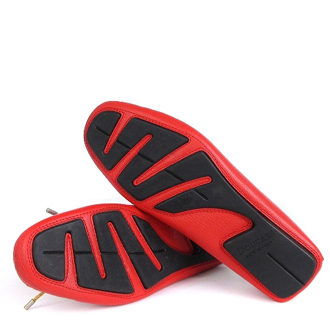 デュカルス DOUCAL'S ドライビングシューズ スリッポン 靴 レザー 赤