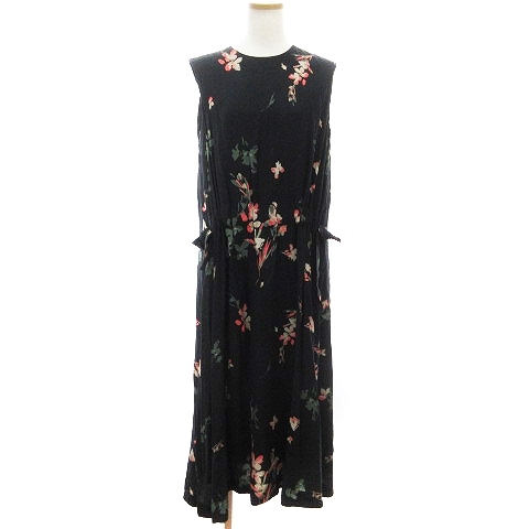 サクラ SACRA AUTUMN FLOWER ワンピース ノースリーブ ロング マキシ丈 