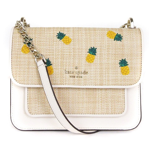 ケイトスペード KATE SPADE 美品 PINEAPPLE FLAP CHAIN CROSSBODY 