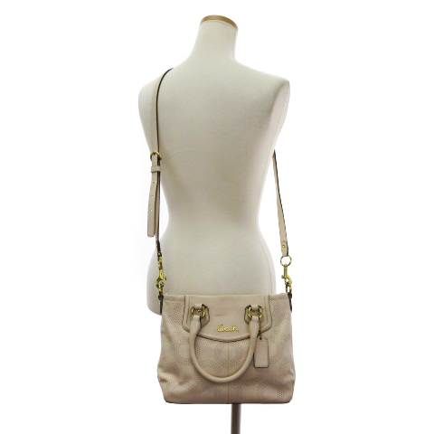 コーチ COACH オプアート 2WAY ショルダーバッグ ハンド ロゴ