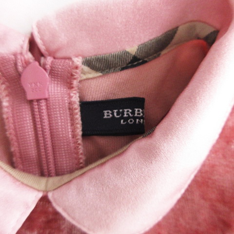 BURBERRY ピンク 長袖ワンピース 4Y バーバリー BURBERRY BRIT】バーバリーブリット『チェック柄長袖ワンピース sizeL