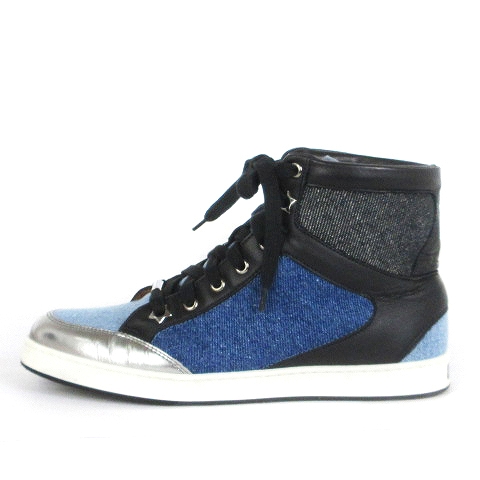 ジミーチュウ JIMMY CHOO スニーカー デニム メタリック ジミーチュウ JIMMY CHOO スニーカー デニム メタリック