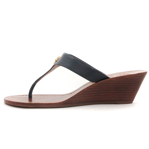 トリーバーチ TORY BURCH トング サンダル レザー ウェッジソール 黒 