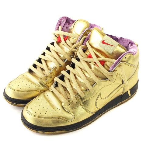 ナイキ エスビー NIKE SB HUMIDITY DUNK HIGH METALLIC GOLD ヒュー  