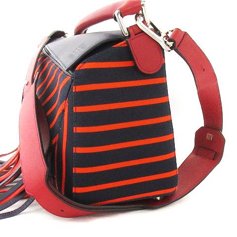 ロエベ LOEWE 美品 パズル ハンドバッグ ショルダー 2WAY フリンジ 
