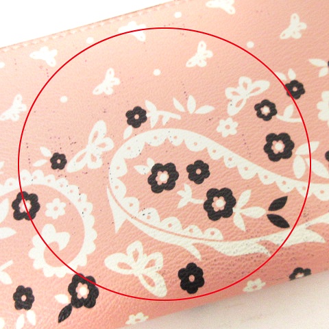 コーチ COACH 長財布 ラウンドファスナー プリント フラワー レザー F