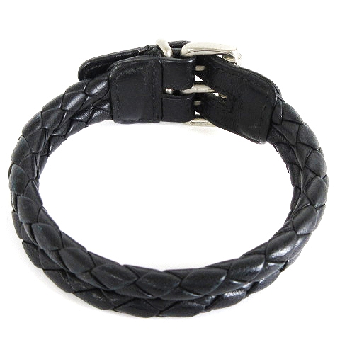 Bottega Veneta ブラックレザーブレスレット ブラックブレイド レザー ブレスレット| Bottega Veneta® 日本