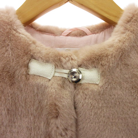 クロエ CHLOE 美品 フェイクファーベスト 中綿 ノースリーブ1B ピンク  