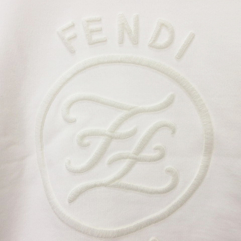 FENDI ホワイト ロゴ 長袖 スウェット フェンディ ローマ フェンディ スウェットシャツ - レディース