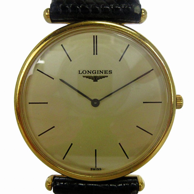 LONGINES 手巻き アナログ時計 ゴールド AUTOMATIC アンティーク 腕時計 オートマチック 自動巻き