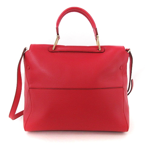 フルラ FURLA 美品 アルテーシア M 2WAY ハンドバッグ ショルダー 赤 