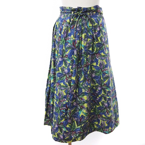 ドゥロワー Drawer スカート ロング ギャザー フレア フラワー 花柄  