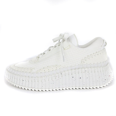 Chloé Lauren 厚底スニーカー 白　37W 未使用 Chloé Lauren 厚底スニーカー 白37W 未使用