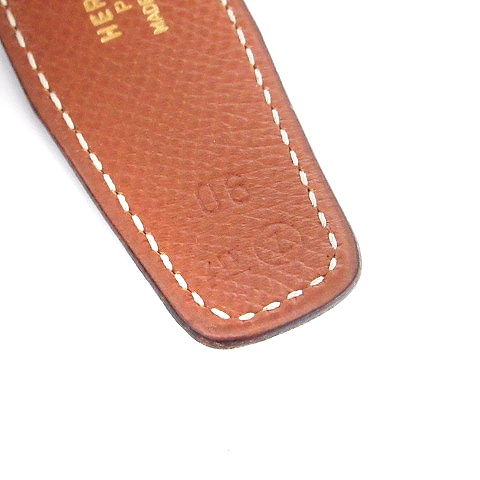 【未使用】エルメス　リバーシブルベルト　バーミリオン（赤茶）/ノワール（黒） HERMES エルメス 国内正規 B刻印 カンタン リバーシブルベルト