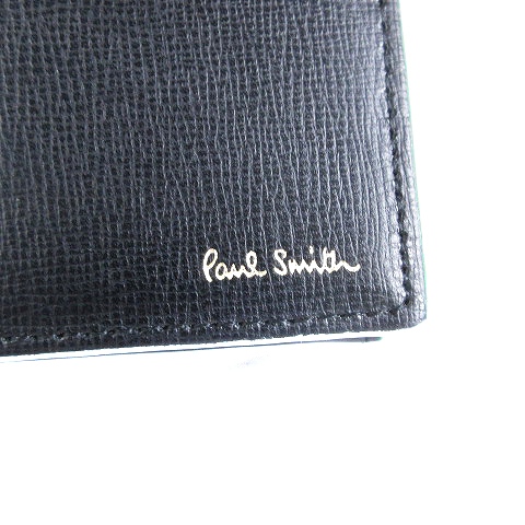 ポールスミス PAUL SMITH 長財布 フラップ カラードエッジ ロゴ レザー  
