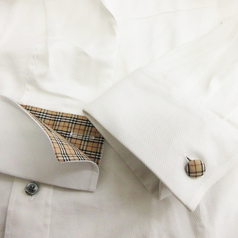 BURBERRY ブラック 長袖シャツ チェックカフス BURBERRY BLACK LABEL