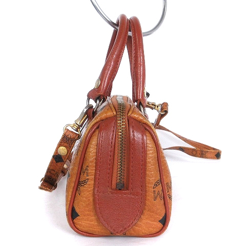 エムシーエム MCM ミニボストンショルダーバッグ ハンド 2WAY クロス  