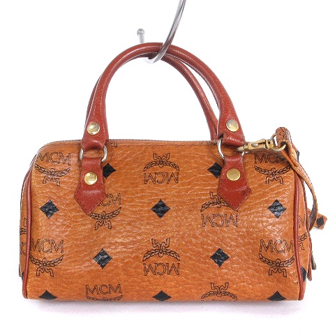 エムシーエム MCM ミニボストンショルダーバッグ ハンド 2WAY クロス  