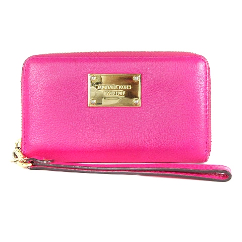 新品 MICHAEL KORS マイケルコース めずらしい 折り財布 ピンク