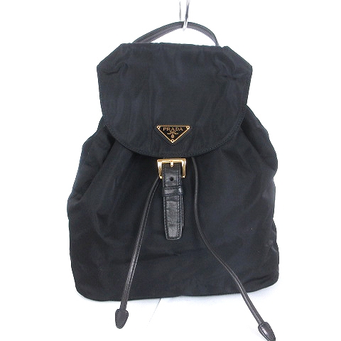プラダ PRADA リュックサック デイパック バックパック 巾着 三角 