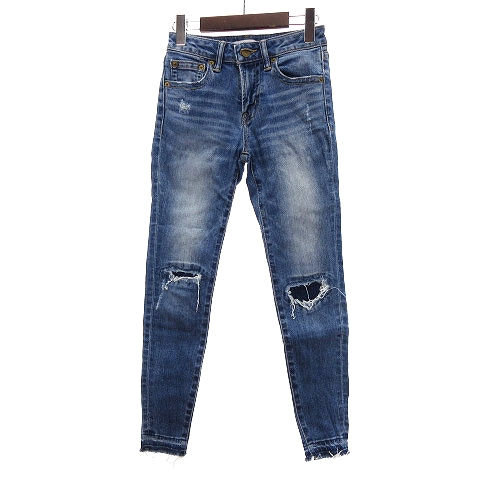 アズールバイマウジー AZUL by moussy REPAIR DENIM SKINNY リペア 
