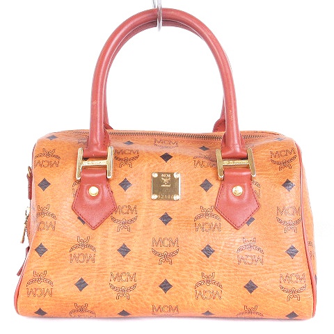 エムシーエム MCM ヴィンテージ ハンドバッグ ミニボストン 皮革 