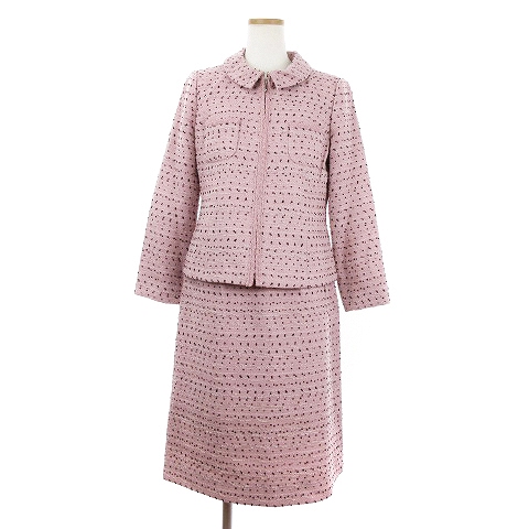 中古】レリアン Leilian セットアップ テーラードジャケット シングル  