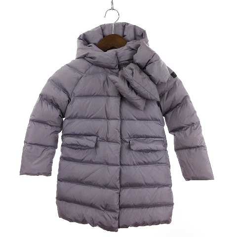 イルグッフォ IL GUFO ダウンジャケット フード リボン 無地 紫  